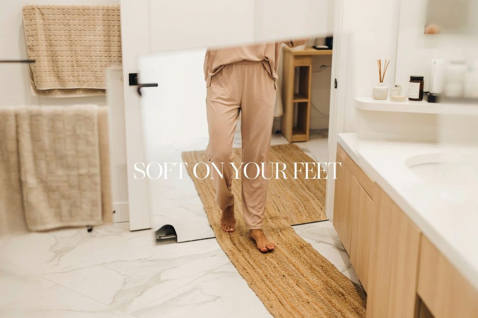 Bathroom Runner Rug | Upgraded Waffle Non-Slip Design | Absorbent & Machine Washable