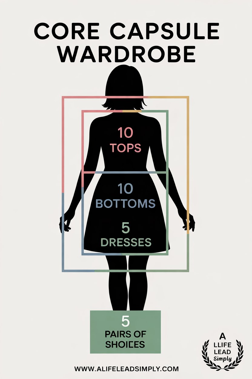 Core Capsule Wardrobe Essentials: 10 Tops, 10 Bottoms, 5 Dresses