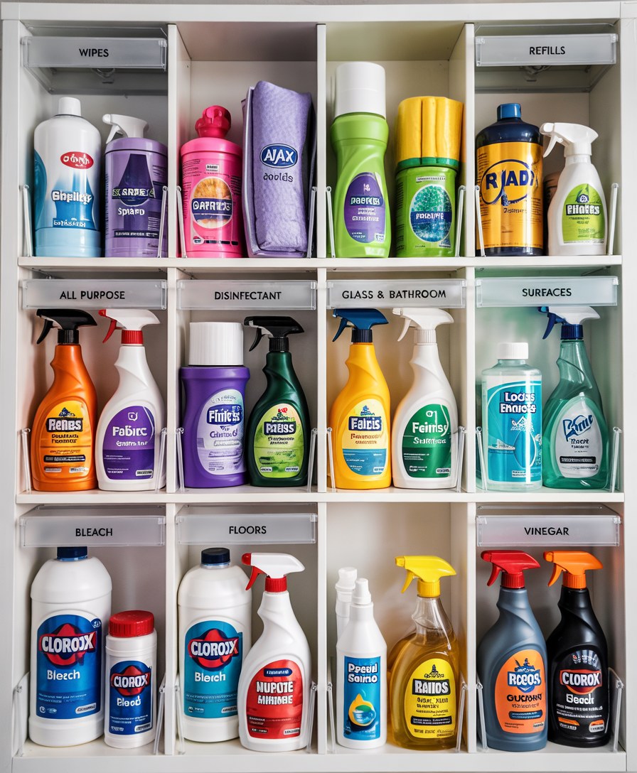 Organized Cleaning Supply Storage Ideas for Bathroom Cabinets