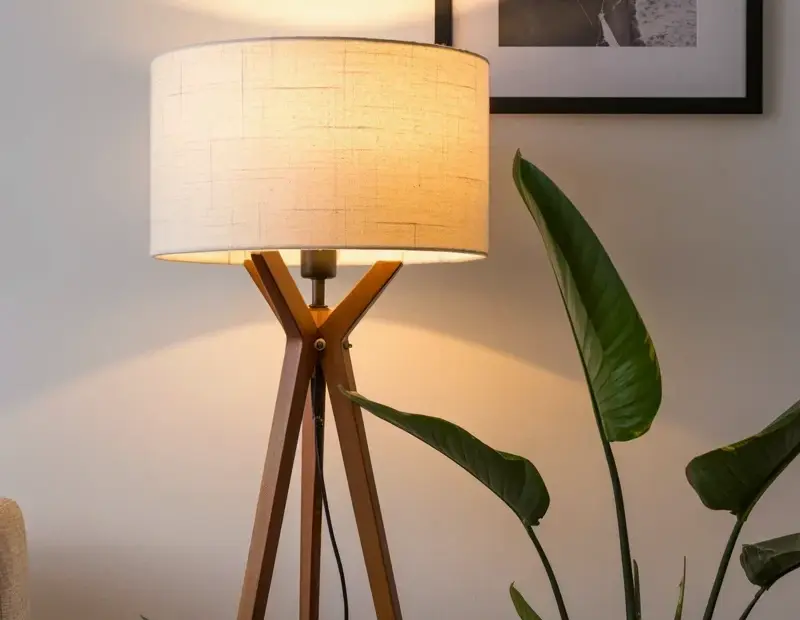 Douyin Nails Inspo from a Cozy Corner with a Wooden Lamp