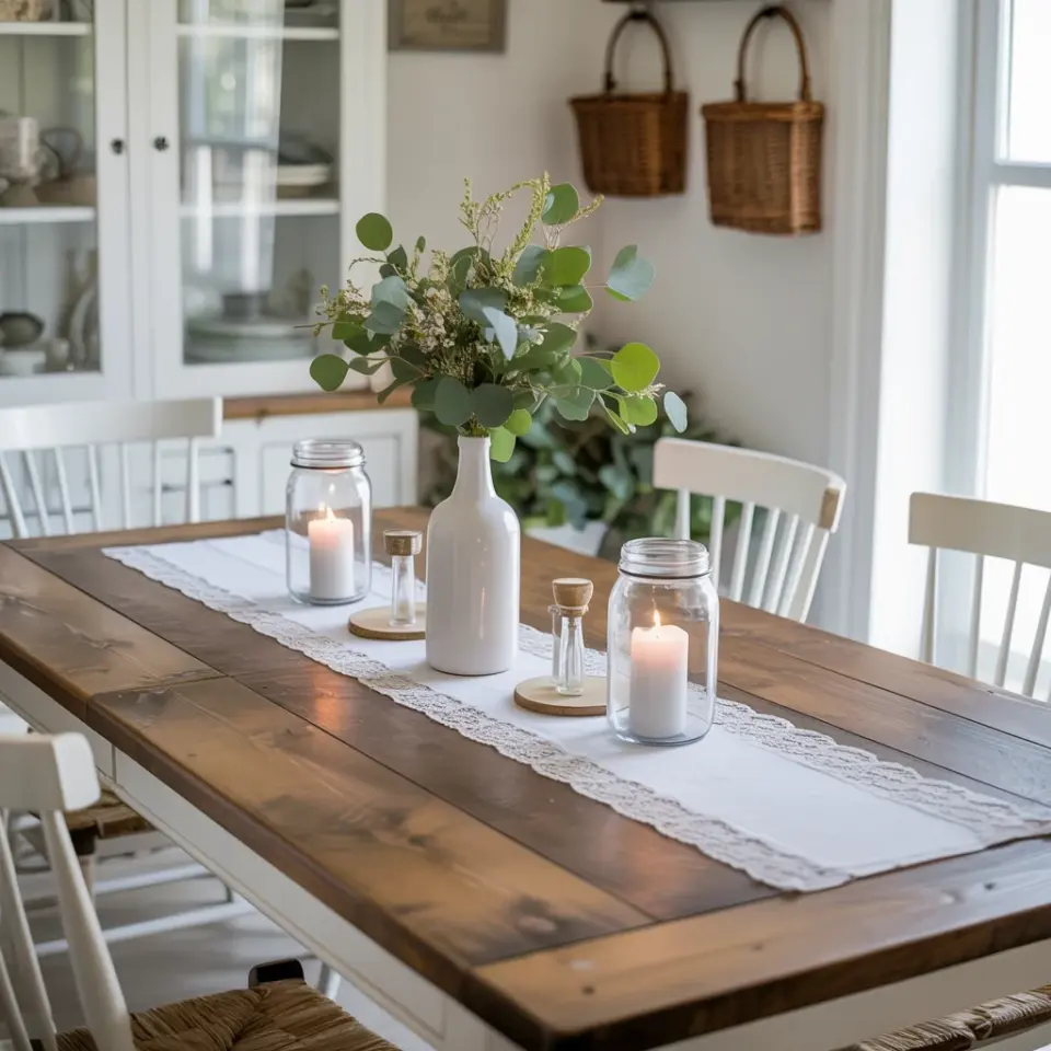 Large Wood Wall Pocket 15 Inch | Budget Home Decor with Faux Greenery | Jacobean Stain