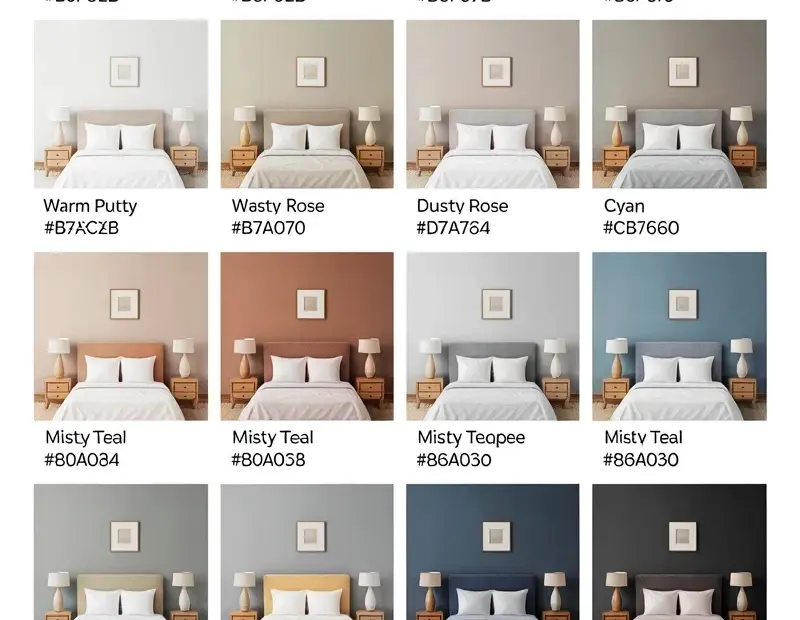 19 Color Ideas for Bedroom Walls: Full Paint Palette Guide with Cozy Neutrals and Blue-Grays